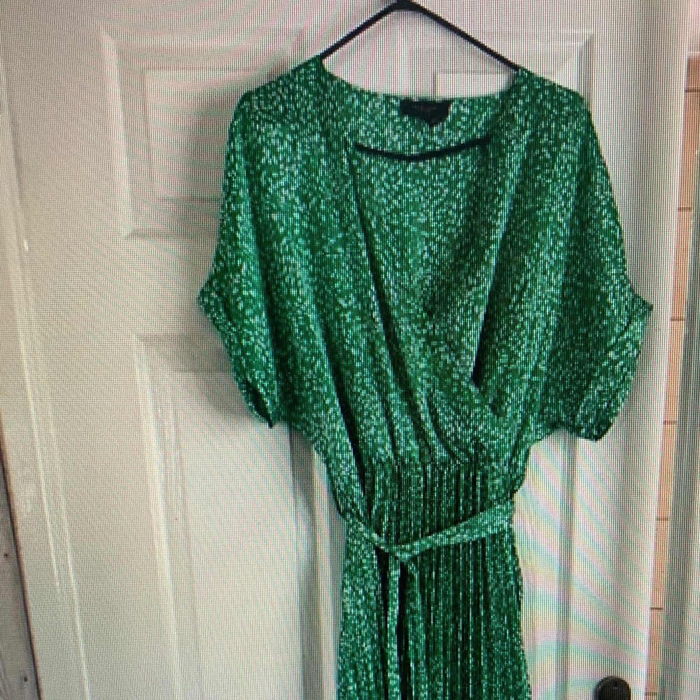 Soft Surroundings Green Patterned Maxi Dress NWT - image 1
